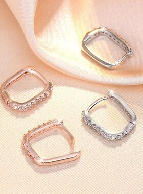Crystal Fashion Circle Hoop Earrings for Woman Wedding Party