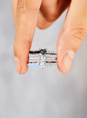 New Zircon Ring Heart Shape Multicolor Adjustable Design Wom