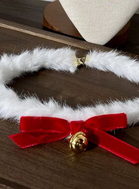 Christmas Snowflake Velvet Bowknot Bell Charm Fluffy Choker