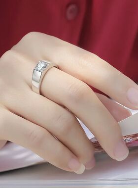 Ins Hot VVS Moissanite Diamond Ring Men Wedding Male Wedding