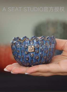 A SEAT STUDIO泰国进口 星芒窑变釉块根绿植手工花盆