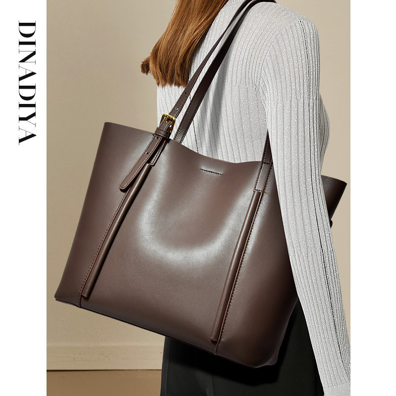 大容量真皮女包2021新款秋冬托特包 迪娜迪亚女士包袋