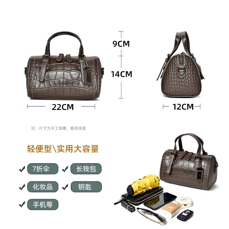 真皮女包2021新款洋气轻奢斜挎包 迪娜迪亚女士包袋