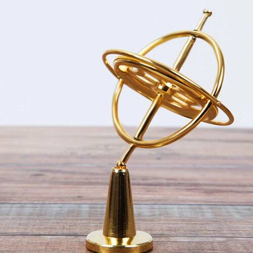 Metal Self-balancing Finger Gyroscope Toy Anti-gravity Color - 图0