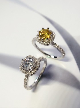 纯银双环女士不褪色戒指清仓特价