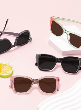 Cat Eye Sunglasses for Women Ladies Big Vintage Square Desig