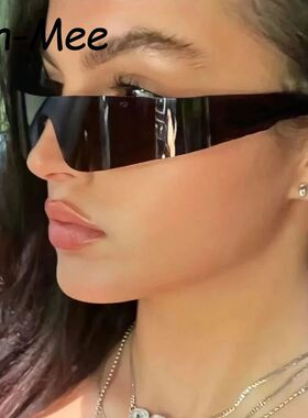Cycling Punk Sunglasses Women Goggle Mirrored Y2K Sun Glasse