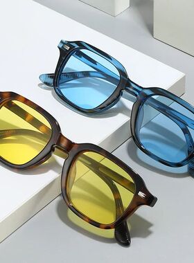 Square Candy Color Women Sunglasses Retro Rivets Men Trendin