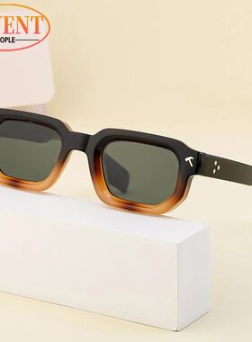 Polarized Square Sunglasses Men Luxury Designer Rectangle Su