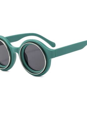 New Small Frame Round Steampunk Sunglasses Men Luxury Y2k Pu