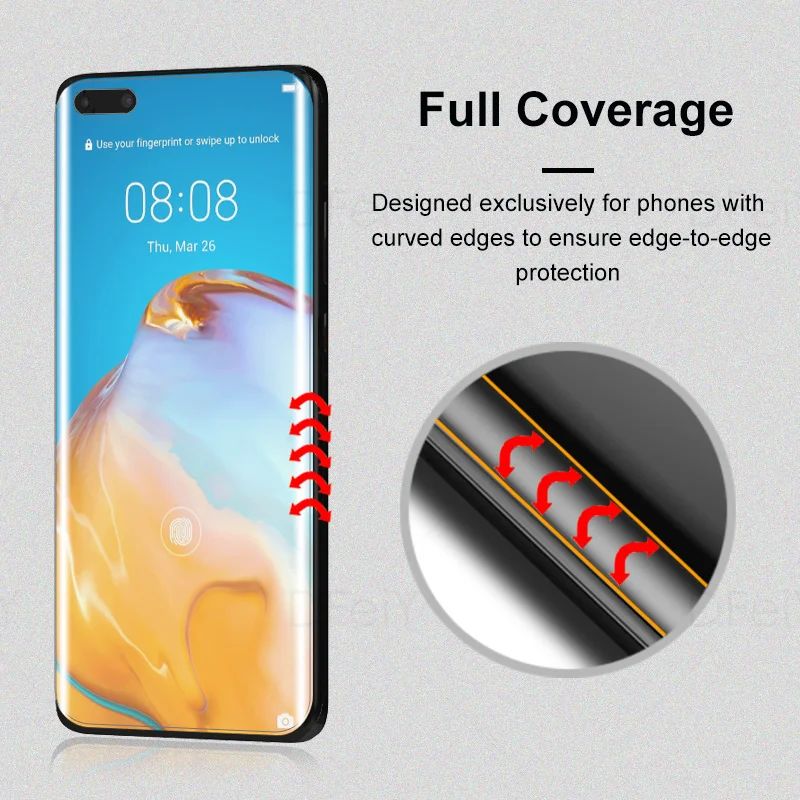 Matte Glass For Huawei P40 Pro Tempered Glass Film For P40 Pro Full Cover UV Screen Protector - 图1