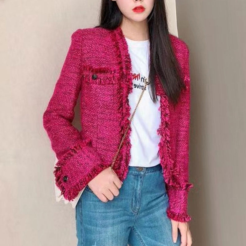 年阿玛施新特2021秋新款高腰短外套 必帅短外套