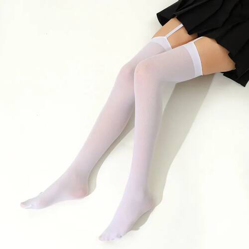 New Stretchy Suspender Thigh High Tights Breathable Stocking - 图1