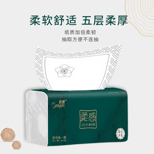 纸巾抽纸家用加厚大包实惠装卫生纸整箱餐巾纸擦手纸婴儿面巾纸抽 - 图1