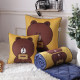 Double layer thickened dual-purpose coral velvet sofa pillow quilt