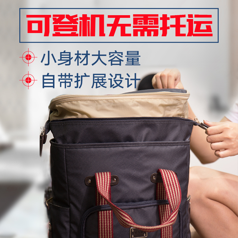 日本swany静音万向轮带折叠拉杆包 walkinbag旅行箱