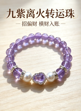 紫色串珠九紫离火葫芦招财转运气质女士小众高级手链