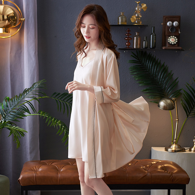 夏季2023年新款丝绸两件套吊带睡裙 顿尼科睡衣/家居服套装