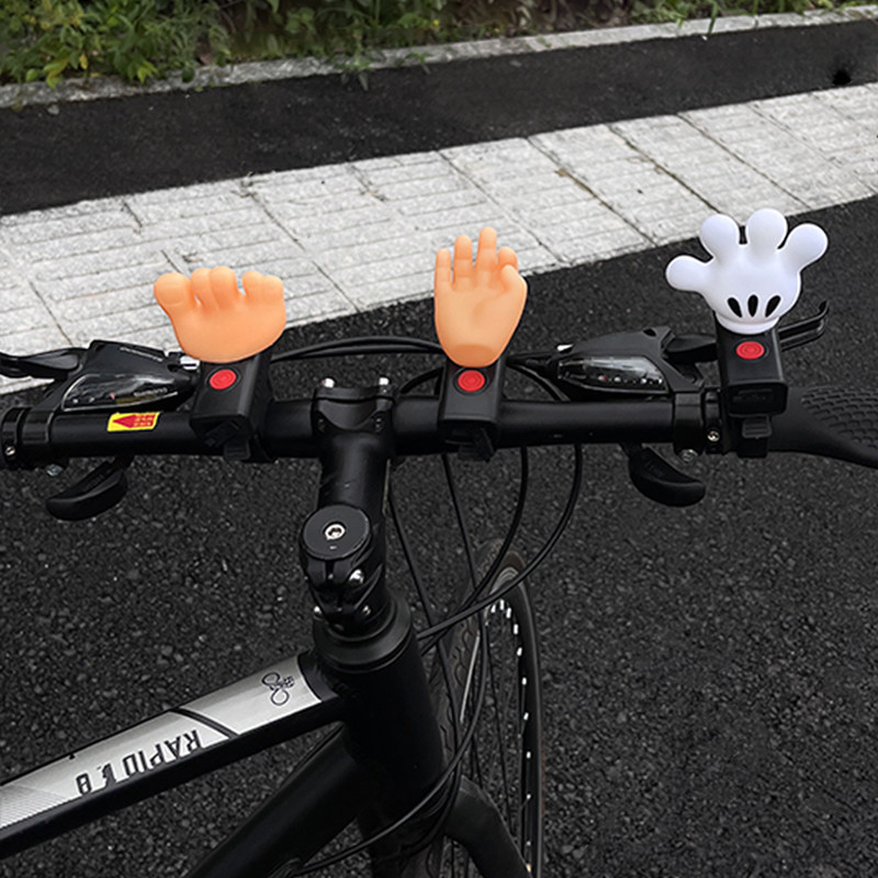 搞怪仿米奇手自行车前灯儿童骑行充电强灯光照明防水夜骑山地车灯,淘宝优惠券,粉丝福利购,淘宝优惠卷