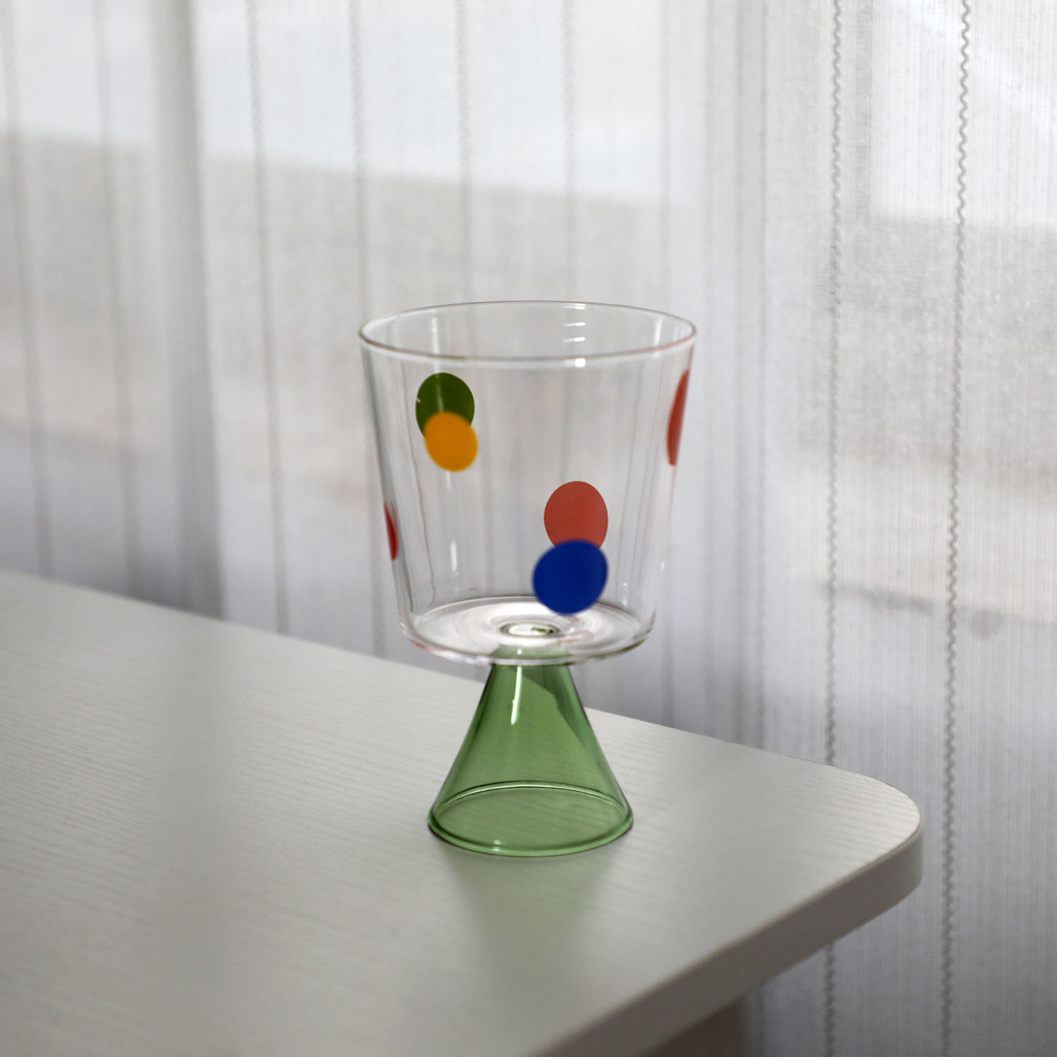 日式彩色波点矮脚红酒杯子 耐热玻璃咖啡杯热红酒杯 热饮杯果汁杯,淘宝优惠券,粉丝福利购,淘宝优惠卷