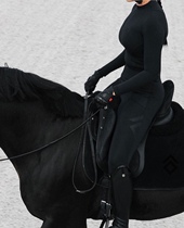 AD Equestrian Black Suit Icon Series Base Layer Legging Black Black