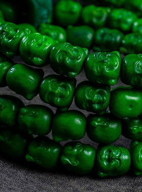 驼骨手串香香弥勒雕刻手链文玩