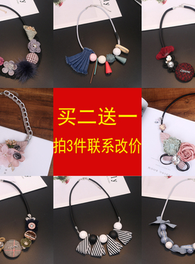 欧美大牌装饰项链短款春夏水晶