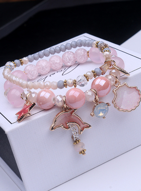 韩国东大门甜美猫咪四叶草女花朵