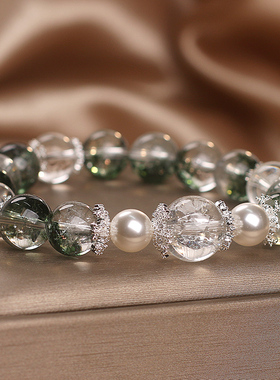 轻奢小众精致绿色幽灵手链女