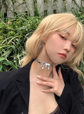 ins欧美冷淡风钛钢锁骨链欧美