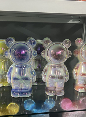 批发28cm太空人暴力熊存钱罐清仓摆地摊套圈摆件庙会总瓷24只混搭