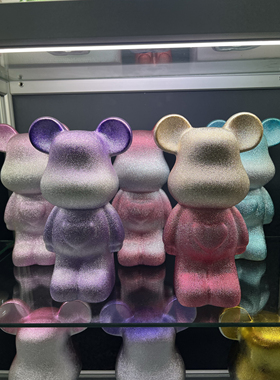 24只混搭爱心熊28㎝梦幻磨砂批发摆摊套圈清仓摆件陶瓷存钱罐总瓷