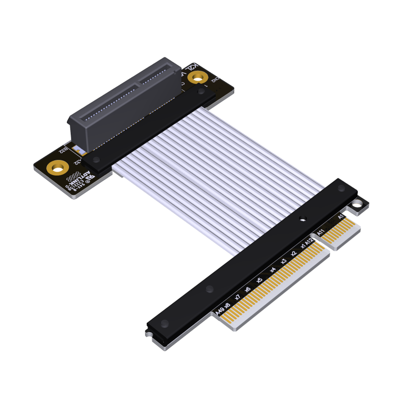 2021全新4.0 PCI-E x4延长线转接x8支持网卡硬盘USB卡ADT-图0