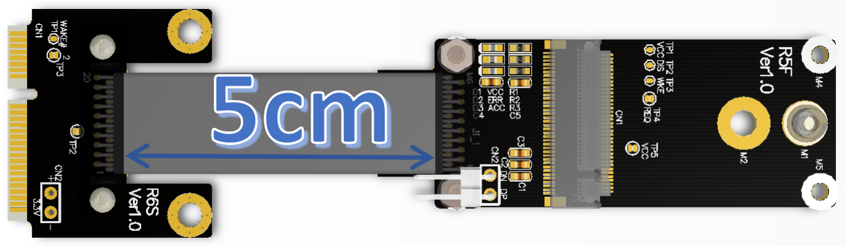 mPCIe无线网卡延长线转接 M.2 WIFI A.E ngff接口转 mini-PCI-e-图3