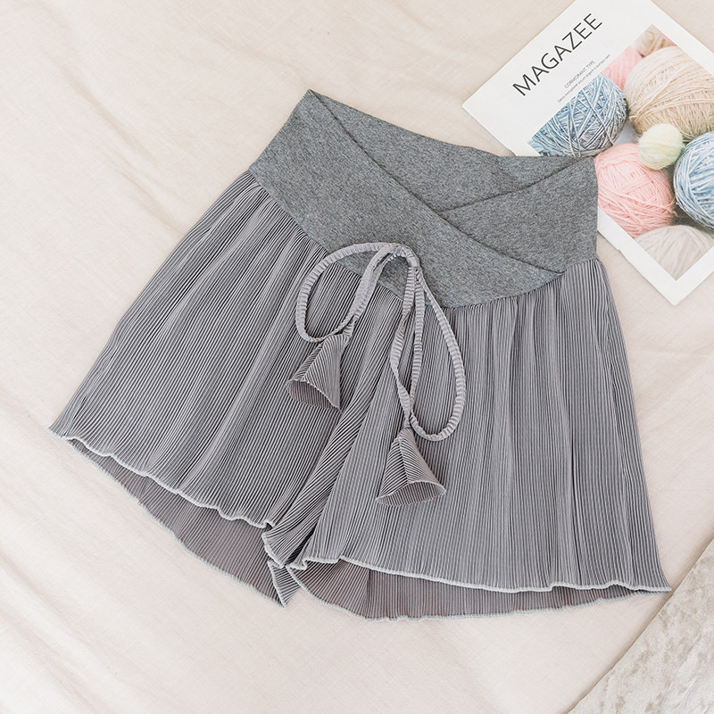 孕妇夏季时尚款宽松阔腿低腰夏短裤 顶蔻孕妇打底裤