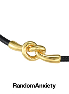 随机焦虑心形扭结皮绳手链