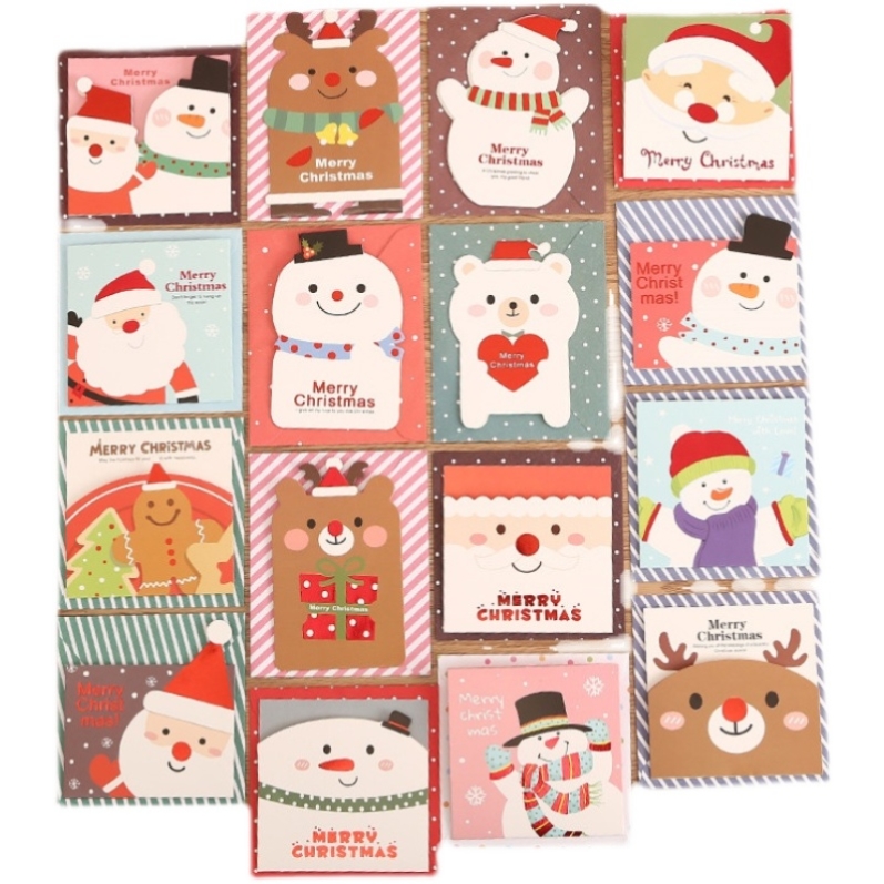 mini christmas card small message wish cards cute 圣诞贺卡小 - 图3