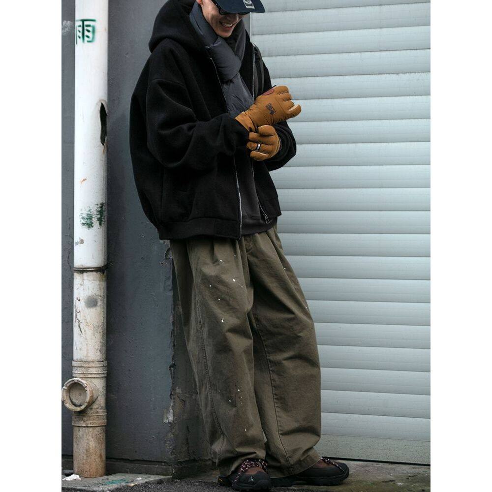 秋冬定制呢料棉衣新款加厚保暖毛呢外套男潮牌宽松情侣连帽呢大衣,淘宝优惠券,粉丝福利购,淘宝优惠卷