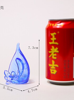 琉璃一叶生莲香插静莲迷你莲花座线香香插香盘中式佛堂桌面摆放