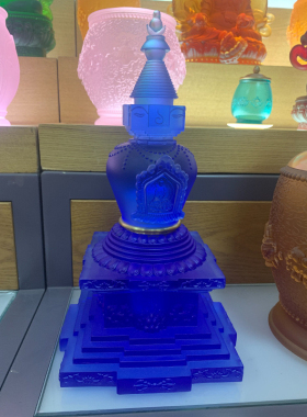 琉璃舍利塔佛具密宗佛塔装藏宝箧印陀罗尼塔阿育王塔家居供奉摆件