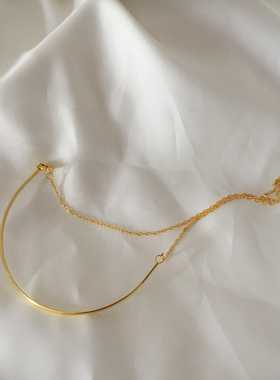 钛钢不掉色ins潮简约女18k金手链