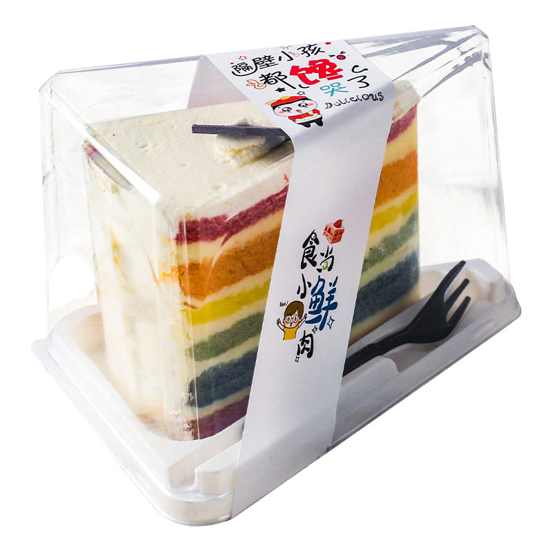 慕斯千层切块蛋糕红丝绒包装盒一次性透明三角形量贩西点打包盒子 - 图3