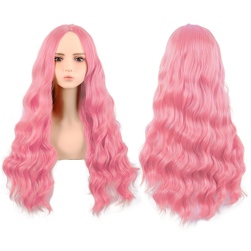 潼漫 cos假发女动漫水波纹羊毛卷长卷发浅金奶金色黑色中分全头套,淘宝优惠券,粉丝福利购,淘宝优惠卷