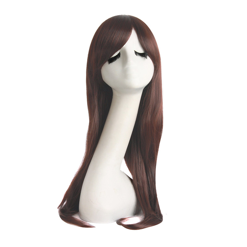 潼漫 cos假发女微卷长发动漫高温丝深棕色齐斜刘海万用70cm全头套,淘宝优惠券,粉丝福利购,淘宝优惠卷