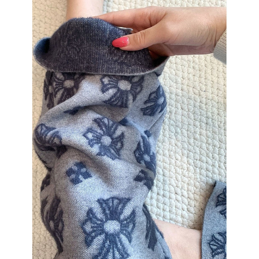 轻奢风提花针织加绒直筒裤女秋冬新款高级显瘦软糯垂感休闲阔腿裤,淘宝优惠券,粉丝福利购,淘宝优惠卷