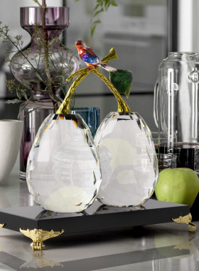 家居酒柜轻奢平安喜乐装饰摆件