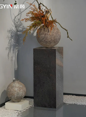 黑色哑光大理石黑洞石底座
