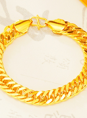 越南沙金手链马鞭时尚坦克手串