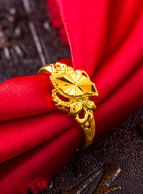 戒指女沙金个性可调节胖妹妹戒子