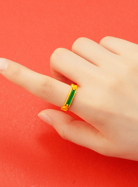 戒指祖母绿玛瑙翡翠玉髓大气首饰